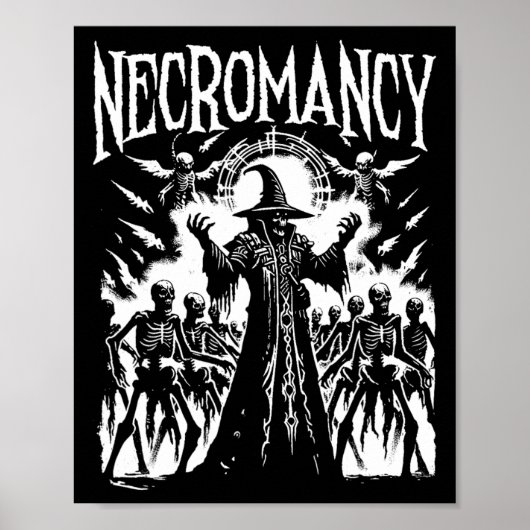 Necromancer -  griezelig monster Halloween Lov Poster (Voorkant)