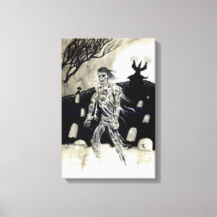 Necromancer – Illustratie door Tracy Lesch Canvas Afdruk