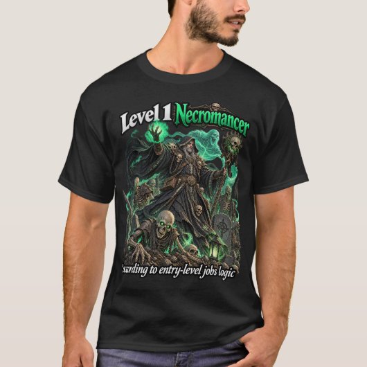 Necromancer voor beginners t-shirt (Voorkant)