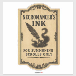 Necromancer's Inkt - Halloween Apotheek Label