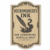Necromancer's Inkt - Halloween Apotheek Label (Voorkant)