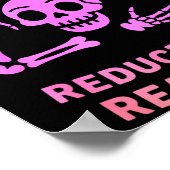 Necromancy Reduce Reuse Reanimate Skeleton Design  Poster (Hoek)