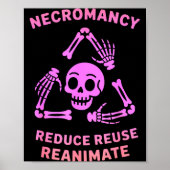 Necromancy Reduce Reuse Reanimate Skeleton Design Poster (Voorkant)