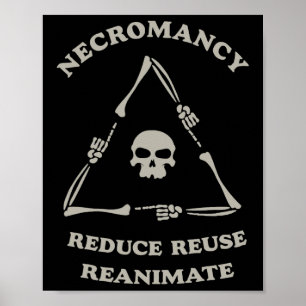 Necromantie Verminderen Hergebruik Reanimeren Grap Poster