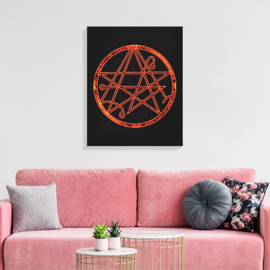 Necronomicon (burning) canvas afdruk (Insitu (Woonkamer))
