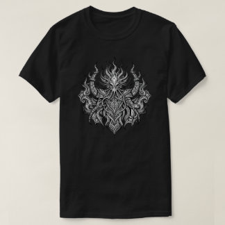 Necronomicon Cthulhu Fire Knight Embleem Grafisch  T-shirt