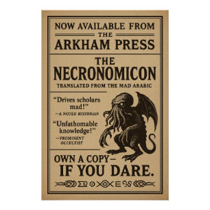 Necronomicon – nu verkrijgbaar bij Arkham Press Perfect Poster