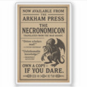 Necronomicon – nu verkrijgbaar bij Arkham Press Sticker (Voorkant)