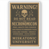 Necronomicon - Voorzorgsmaatregelen Verboden door  Sticker (Voorkant)