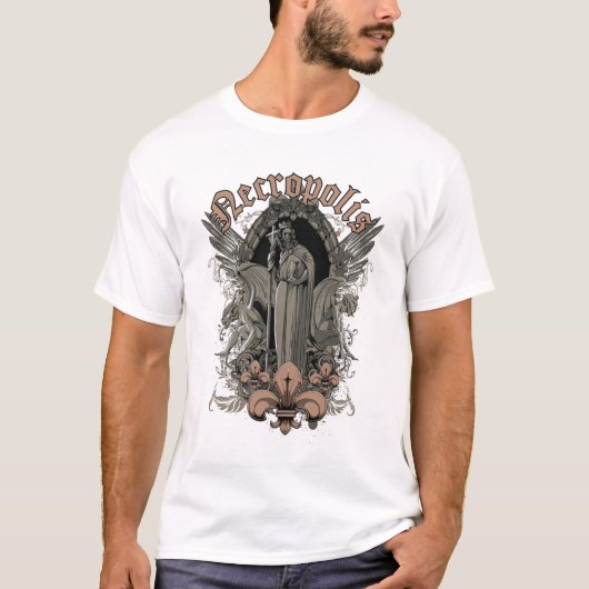 Necropolis Gothic Engel T-shirt Vintage (Voorkant)