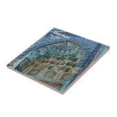 Necropolis van Shah-i-Zinda in Samarkan, Oezbekist Tegeltje (Zijkant)