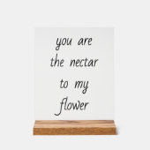 Nectar aan mijn bloem acryl teken acryl bord (Voorkant)