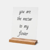 Nectar aan mijn bloem acryl teken acryl bord (Hoek)