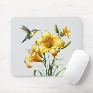 Nectar Blaster: Hummingbird & Lily Mousepad Muismat