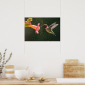 Nectar gloed van Hummingbird Poster (Keuken)
