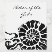 Nectar van de Goden Wijn Etiket (Enkel label)