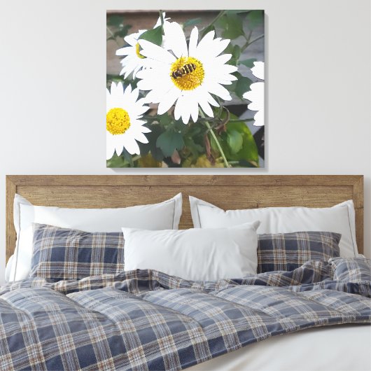 Nectar vinden canvas afdruk (Insitu (Slaapkamer))