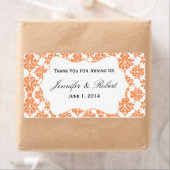 Nectarine en Witte Damast Water Flesetiket Etiket (Insitu)