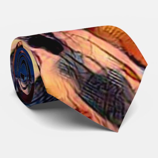 Nectarine Tie Dye Necktie Stropdas (Opgerold)