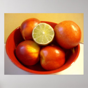 Nectarines en een Limoen Poster