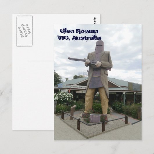 Ned Kelly Briefkaart (Voorkant / Achterkant)