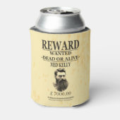 Ned Kelly Bushranger ⚔️ Beroemde Australische Outl Blikjeskoeler (Blikje Achterkant)