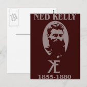 Ned Kelly Design Briefkaart (Voorkant / Achterkant)
