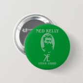 Ned Kelly Design Ronde Button 5,7 Cm (Voorkant /achterkant)