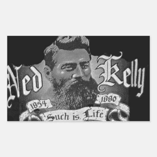 Ned Kelly - Een Australisch Legend Rechthoekige Sticker (Voorkant)