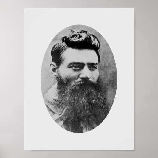 Ned Kelly Mugshot - 1880 Poster (Voorkant)