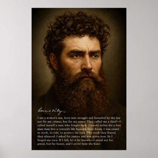 Ned Kelly over het testament van de bandiet Poster (Voorkant)