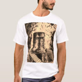Ned Kelly Solar Eclipse in Sepia T-shirt (Voorkant)
