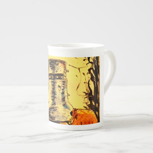 ned Kelly Solar Eclipse Paper Cups Porselein Kop (Voorkant rechts)