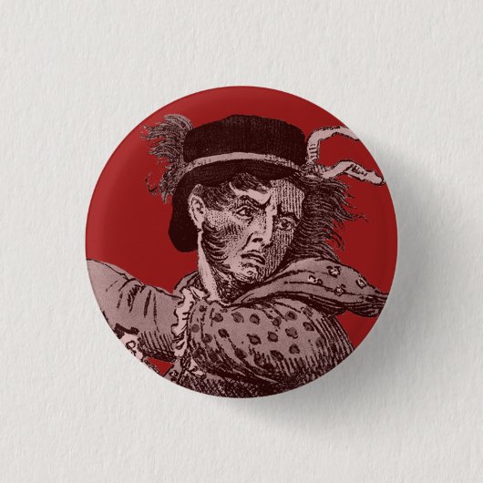 Ned Ludd (Luddite) Badge Ronde Button 3,2 Cm (Voorkant)