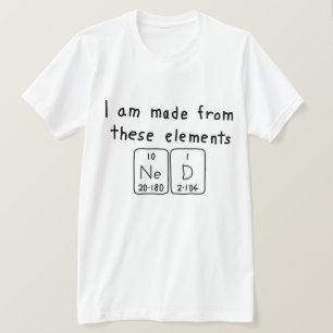 Ned periodiek lijstnaam shirt
