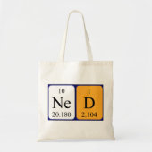 Ned periodieke table name canvas tas (Voorkant)