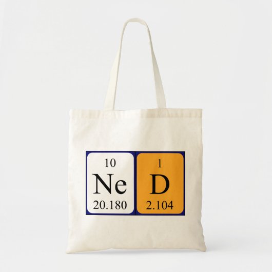 Ned periodieke table name canvas tas (Voorkant)