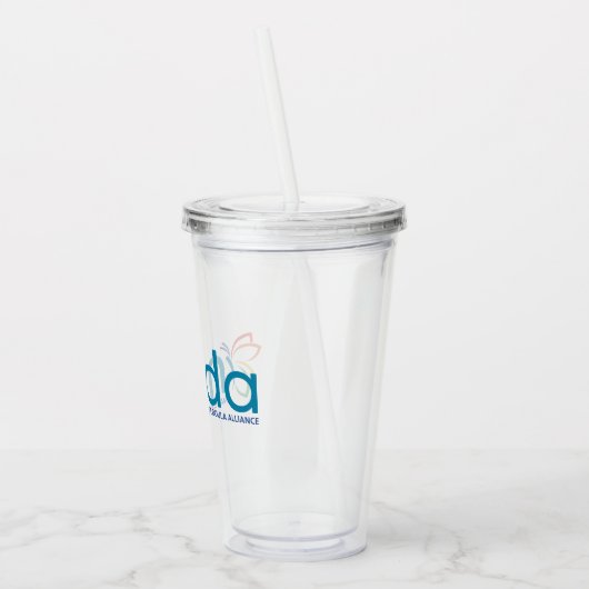 NEDA Logo acryltrommelaar Acryl Drinkbeker (Links)