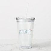 NEDA Logo acryltrommelaar Acryl Drinkbeker (Achterkant)