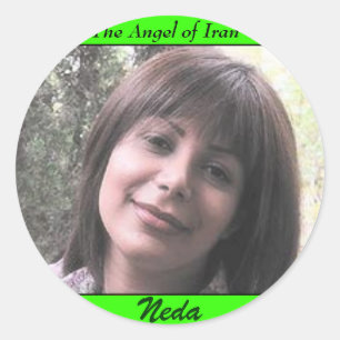 NEDA SOLTANI, De engel van Iran, Neda Ronde Sticker
