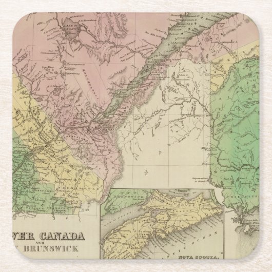 Neder-Canada en New Brunswick Kartonnen Onderzetters (Voorkant)