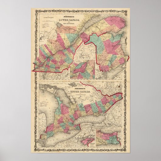 Neder-Canada en New Brunswick Upper Canada Poster (Voorkant)