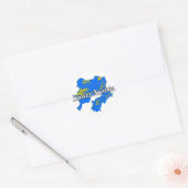 Neder-Oostenrijk Ronde Sticker (Envelop)