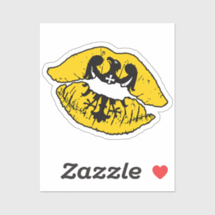 Neder-Silezië Neder-Silezië Lipstick Liefde Vlag Sticker