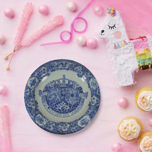NEDERCH CREST BLAUW DELFT PAPER BORD (Feest)