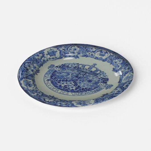 NEDERCH CREST BLAUW DELFT PAPER BORD (Gekanteld)