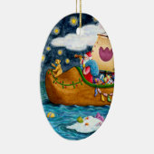 NEDERCH SHOE SANTA SHIP, ICEBERGS, WHALE, TEDDY BE KERAMISCH ORNAMENT (Rechts)