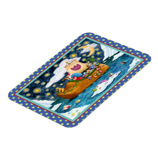 NEDERCH SHOE SANTA SHIP, ICEBERGS, WHALE, TEDDY BE MAGNEET (Linkerzijde)