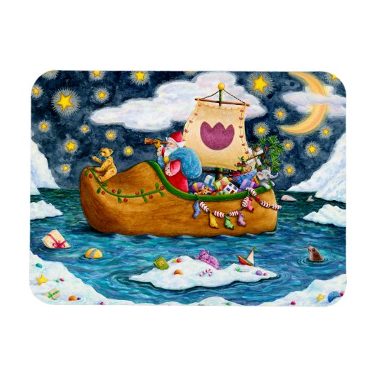NEDERCH SHOE SANTA SHIP, ICEBERGS, WHALE, TEDDY BE MAGNEET (Horizontaal)