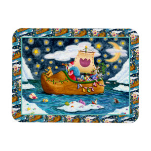 NEDERCH SHOE SANTA SHIP, ICEBERGS, WHALE, TEDDY BE MAGNEET